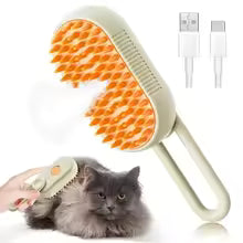 Escova de Vapor 2 em 1 para Cães e Gatos – Remove Pelos e Deixa o Pelo Macio
